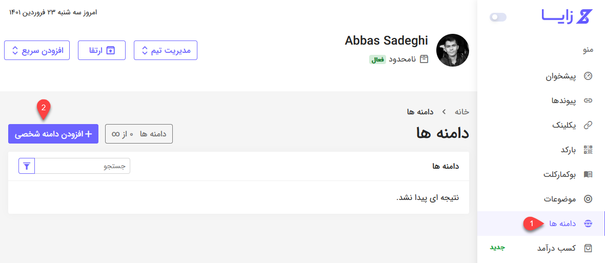 اتصال دامنه دلخواه به زایا در کلودفلر