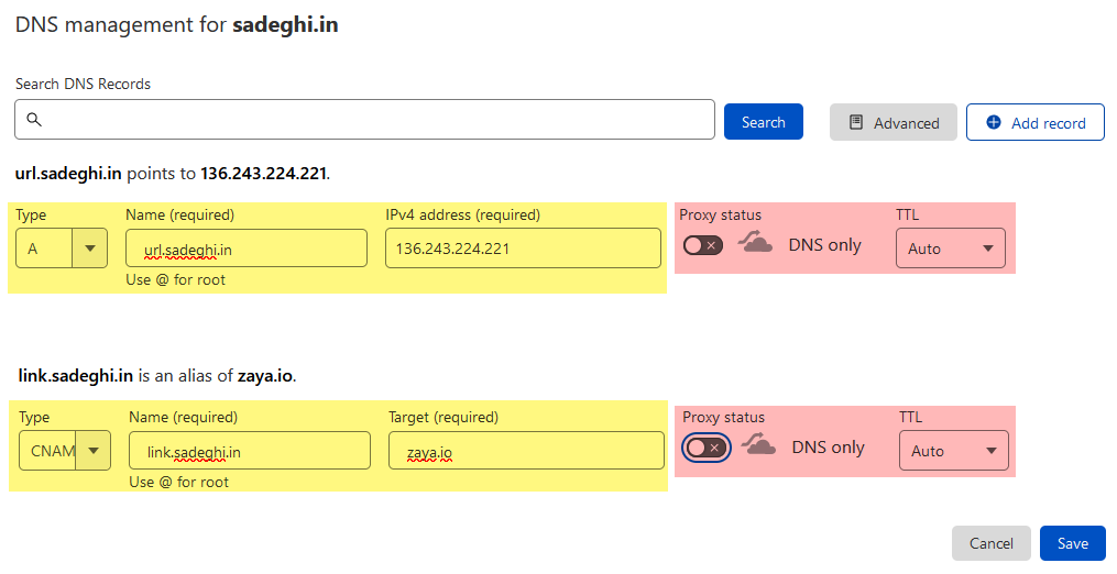 آموزش اتصال ساب دامنه به زایا 14 manage dns records cloudflare zaya - وبلاگ زایا